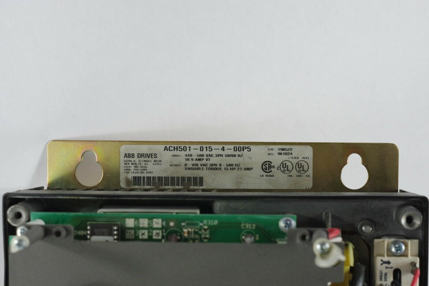 ABB ACH500 ACH501-015-4-00P5 Ac Drive 15hp 440-500v-ac 21a Amp 0-500hz