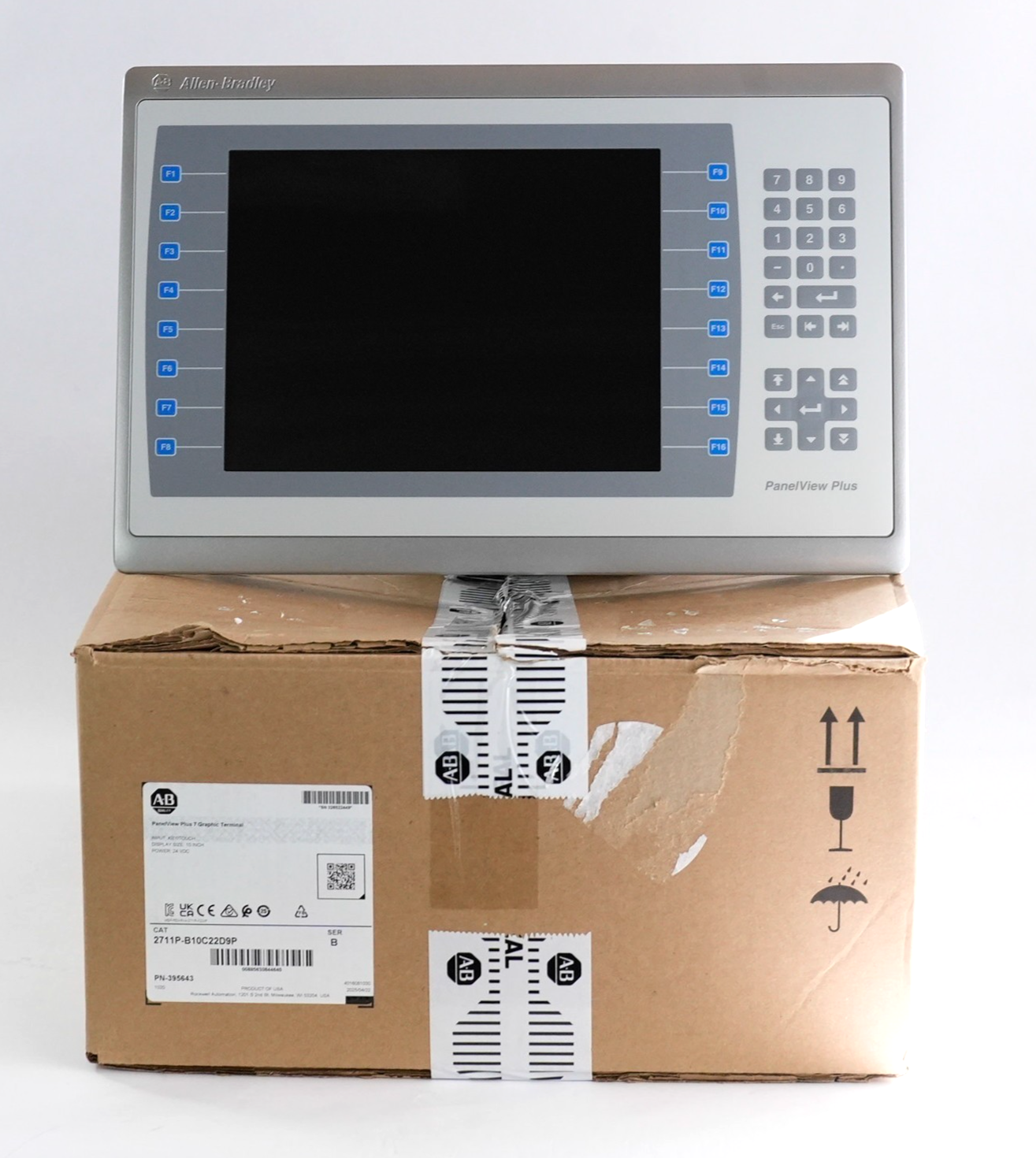Allen Bradley 2711P-B10C22D9P /B PanelView Plus 7 Key/Touch Terminal - Open Box