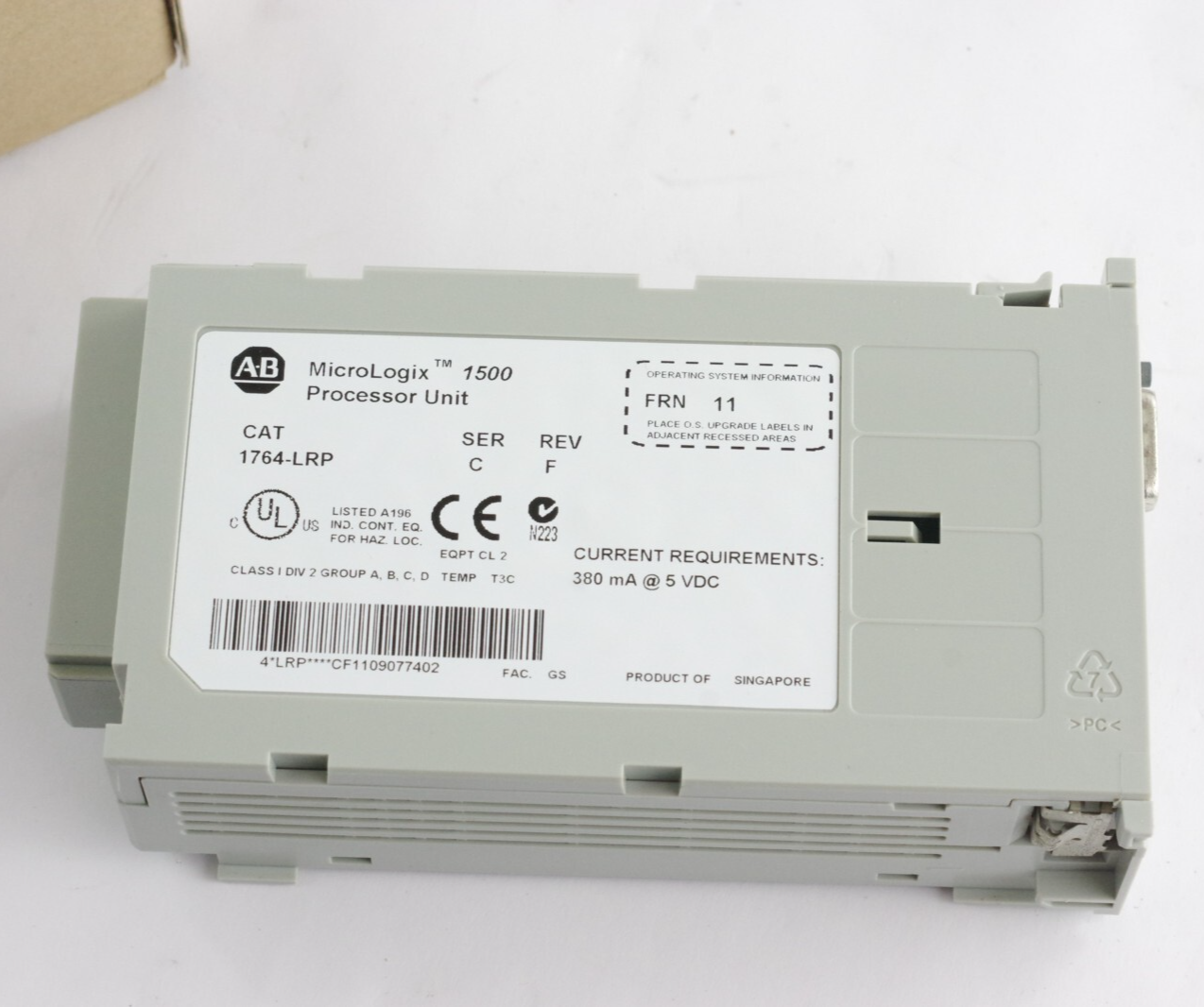 Allen Bradley 1764-24BWA /B + 1764-LRP /C Rev F FRN 11 MicroLogix 1500  Rev A