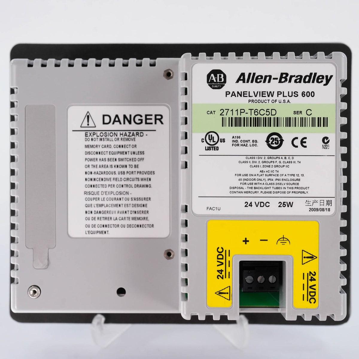 Allen Bradley 2711P-T6C5D /C PanelView Plus 600 Color Touch 24VDC 2711PT6C5D HMI