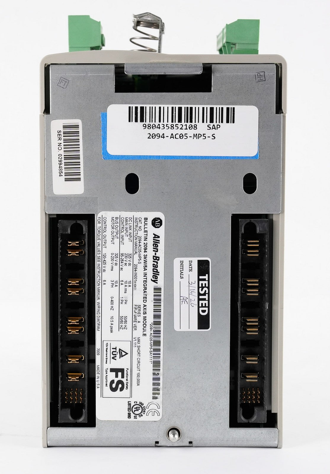 Allen Bradley 2094-AC05-MP5-S /A Kinetix 6000 Axis Module + 1 year Warranty