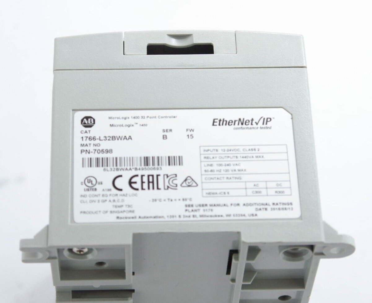 Allen Bradley 1766-L32BWAA / 1766L32BWAA Ser B MicroLogix 1400 32 Pt. Controller