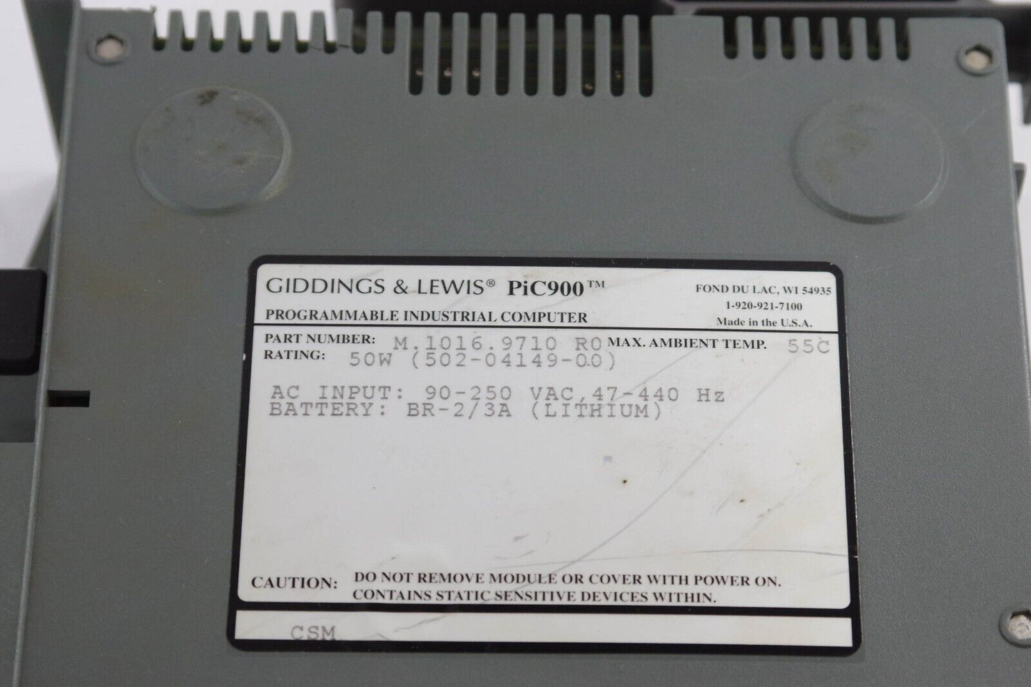 GIDDINGS LEWIS PiC900 M.1016.9710 R0 / M10169710R0 Industrial Computer