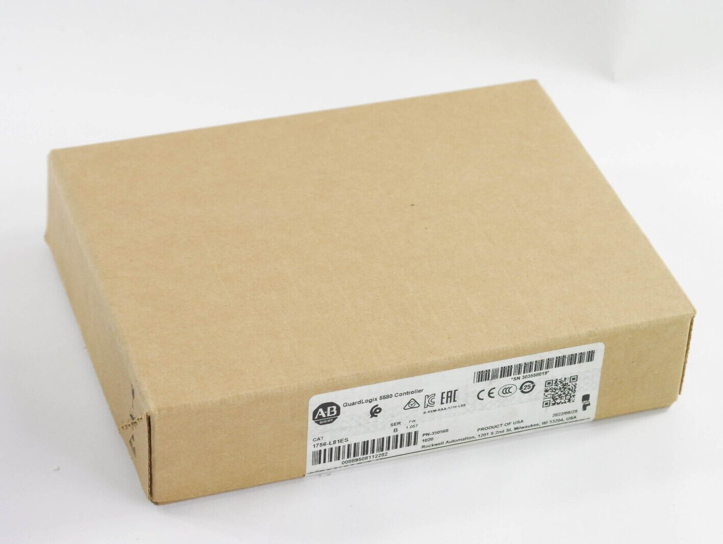 2022 Allen Bradley 1756-L81ES /B GuardLogix5580 Processor - New Surplus (Sealed)