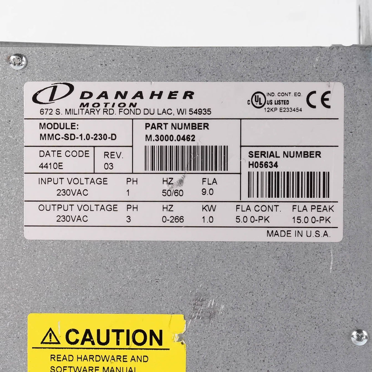Danaher Motion MMC-SD-1.0-230D MMC Smart Drive m.3000.0462 (plastics damage)