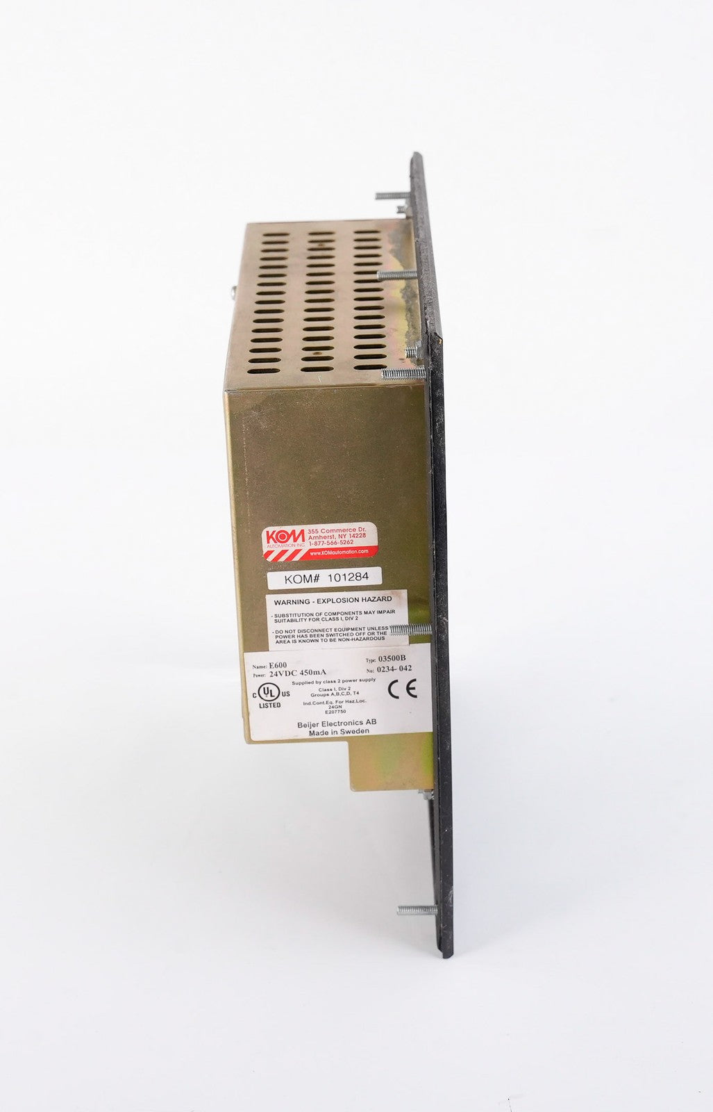 Beijer Electronics 03500B E600 Series Operator Interface Terminal - Refurb