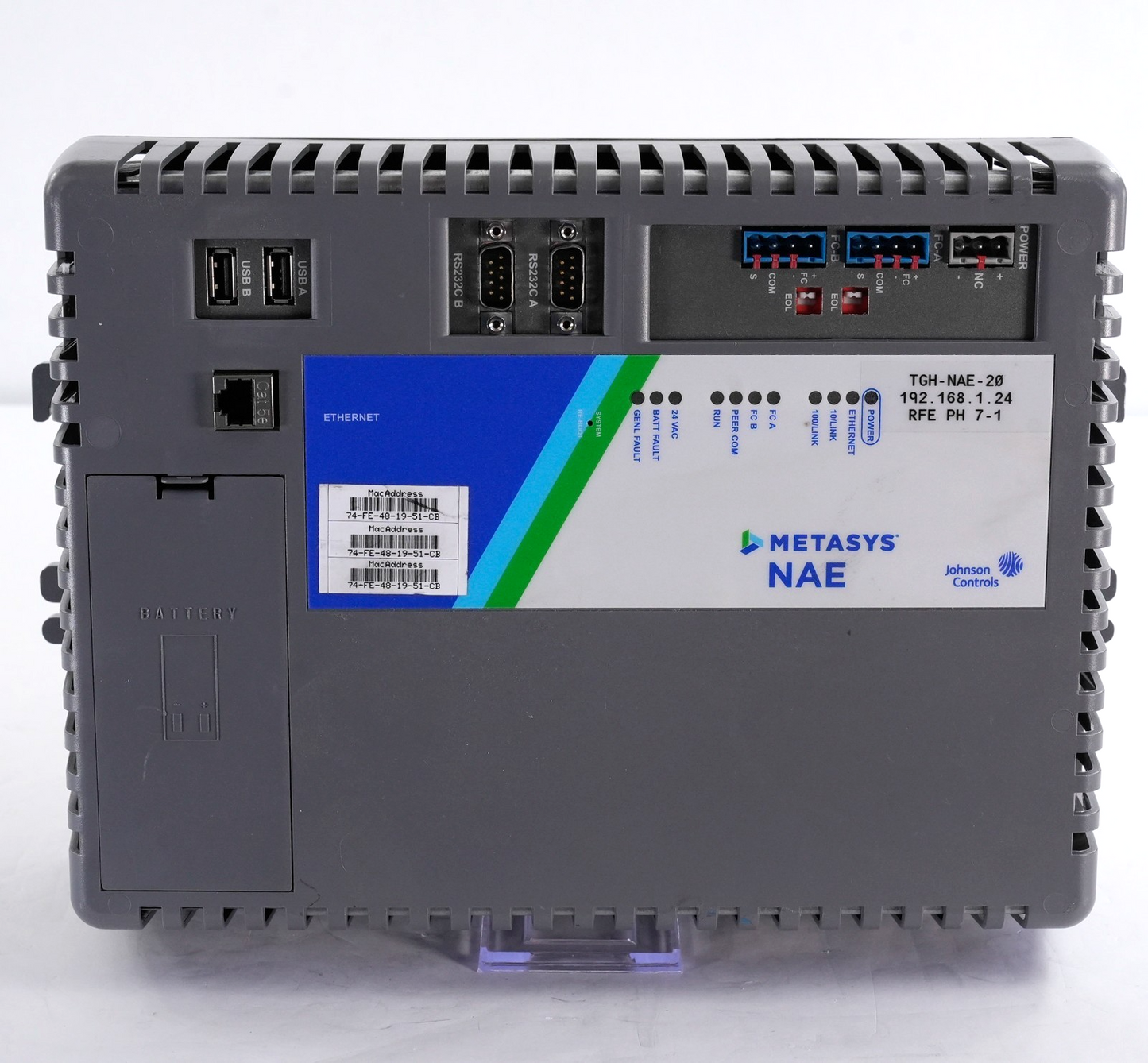 Johnson Controls Metasys MS-NAE5510-3 Controller Version 9.0 Rev G MSNAE55103