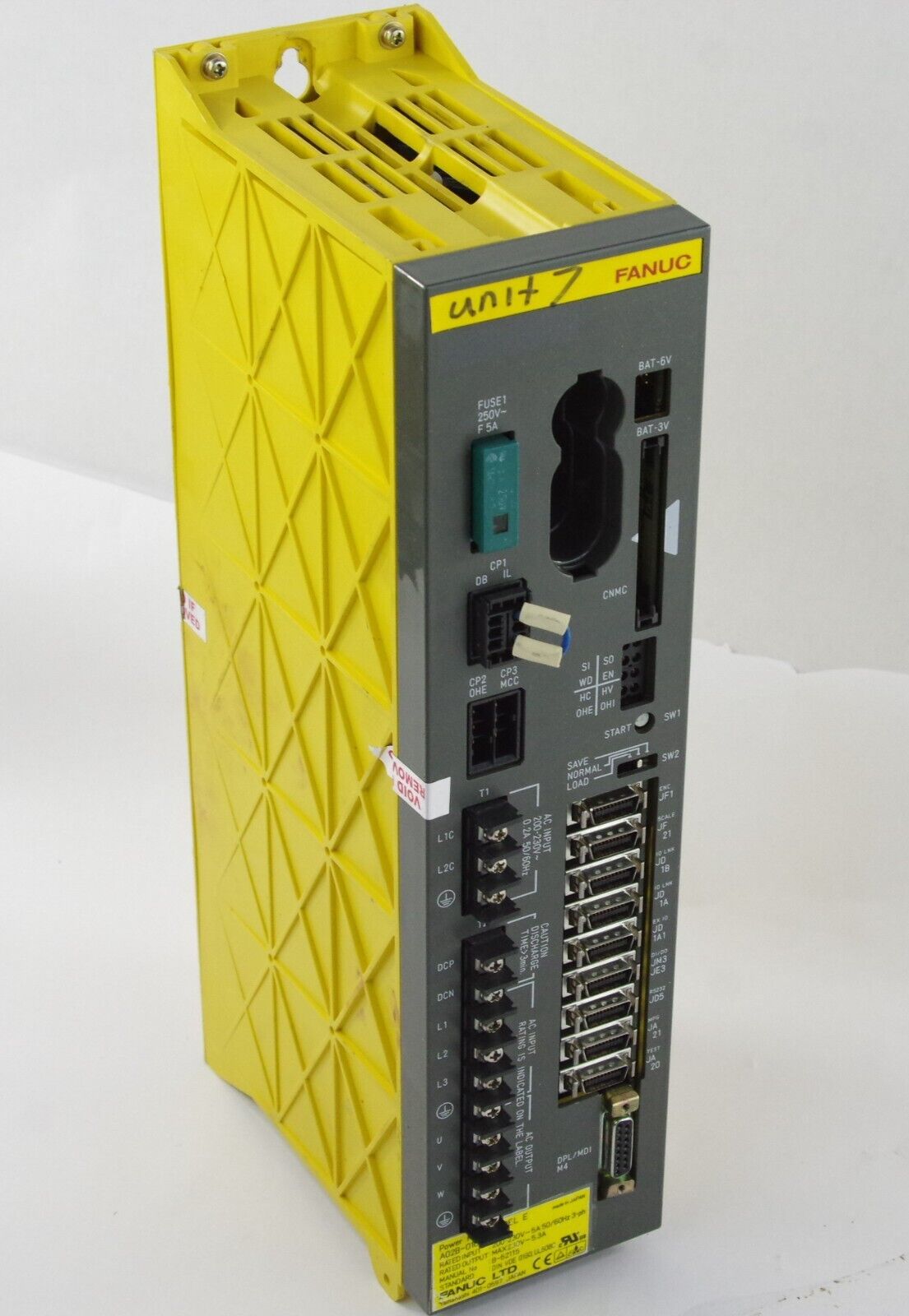 FANUC A02B-0168-B052 / A02B0168B052 Power Mate Model E 3-Phase Input 200-230V 5A