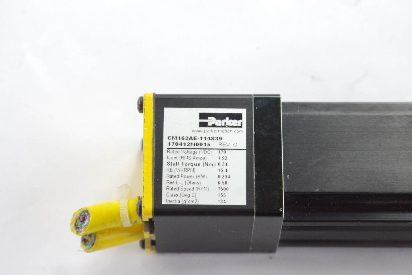 Parker Servo CM162AE-114839 Motor 170412N0015 REV C