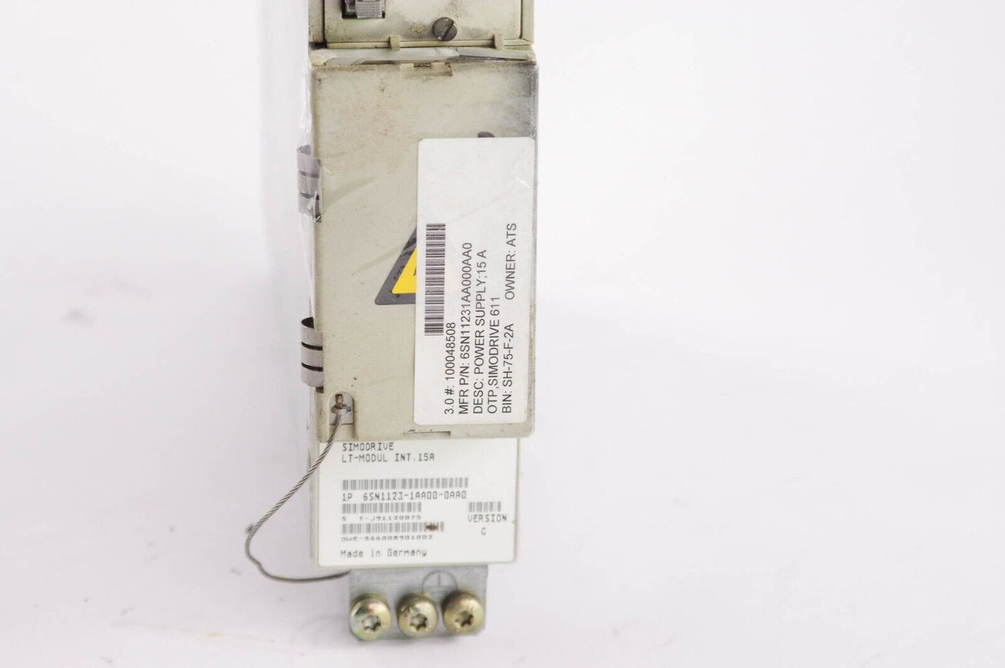 VICKERS 6SN1123-1AA00-0AA0 / 6SN11231AA000AA0 SIMODRIVE LT-MODULE INT. 15A