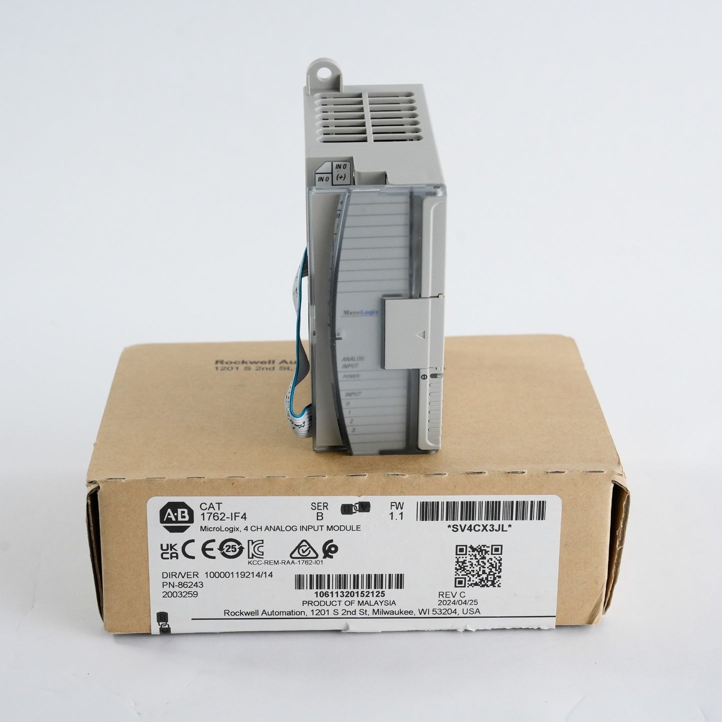 Allen Bradley 1762-IF4 /B MicroLogix 4 CH Analog Input Module FRN 1.1 - Open Box