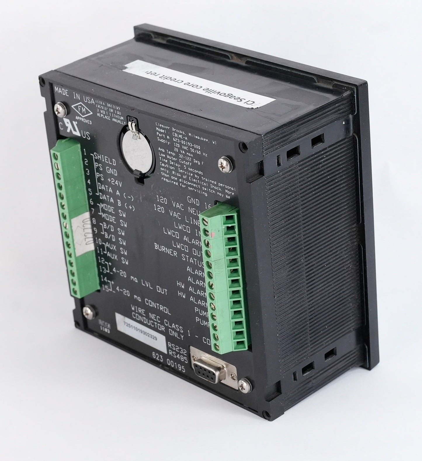 Cleaver Brooks CBLME-A 623-00193-000 Boiler Control Module CBLMEA62300193000