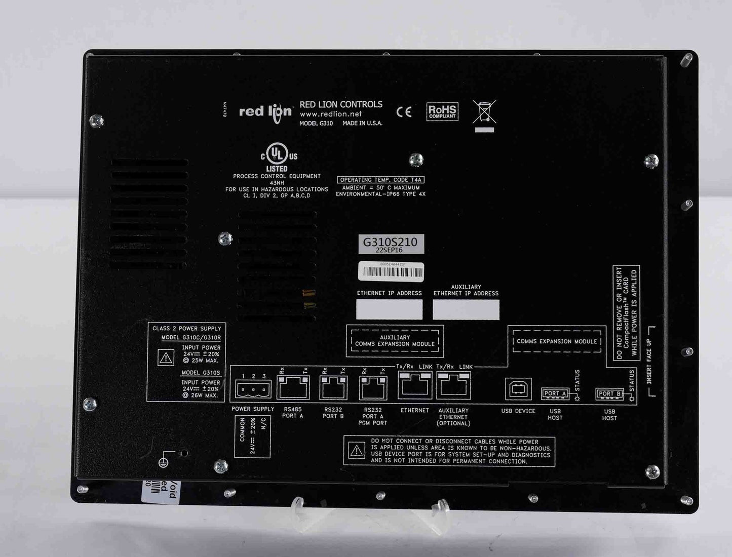 Red Lion G310 G3 Series 10.4" HMI Operator Interface Display Panel G310S210