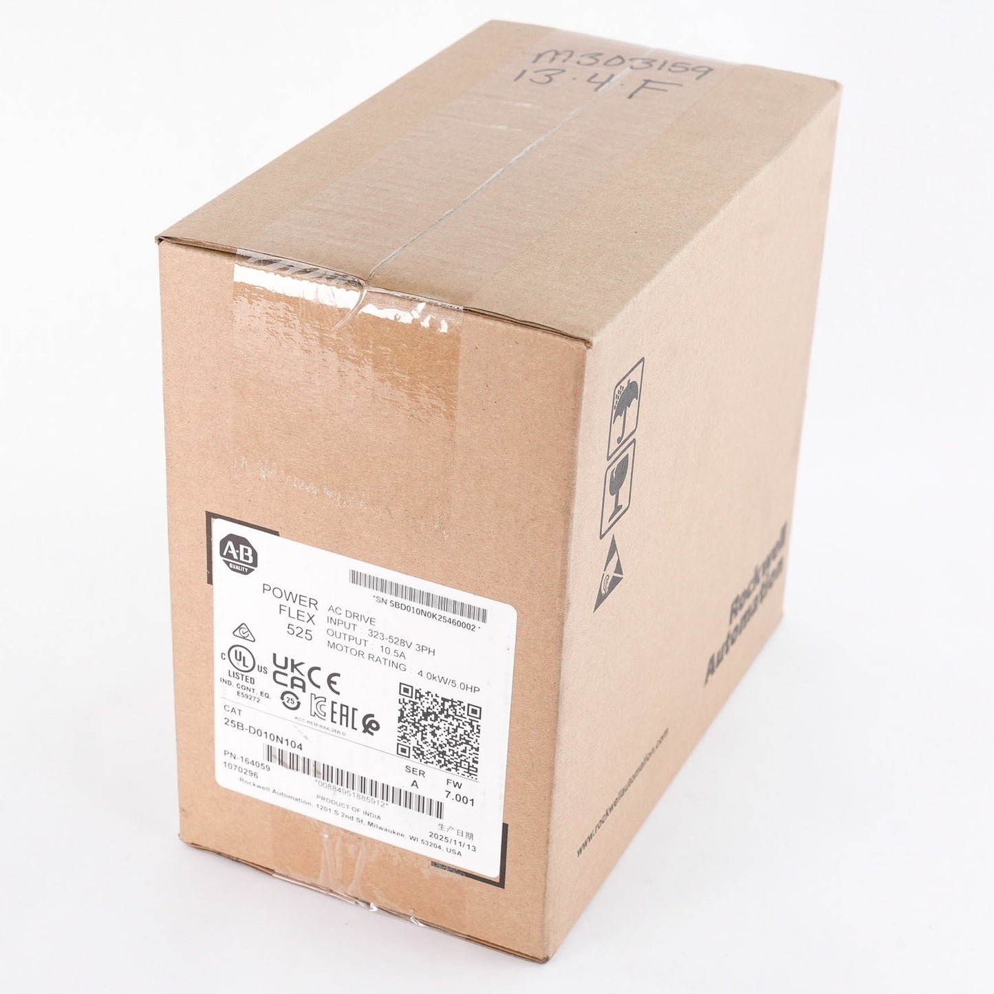 Allen Bradley 25B-D010N104 /A PowerFlex 525 AC Drive 10.5A - Sealed Surplus