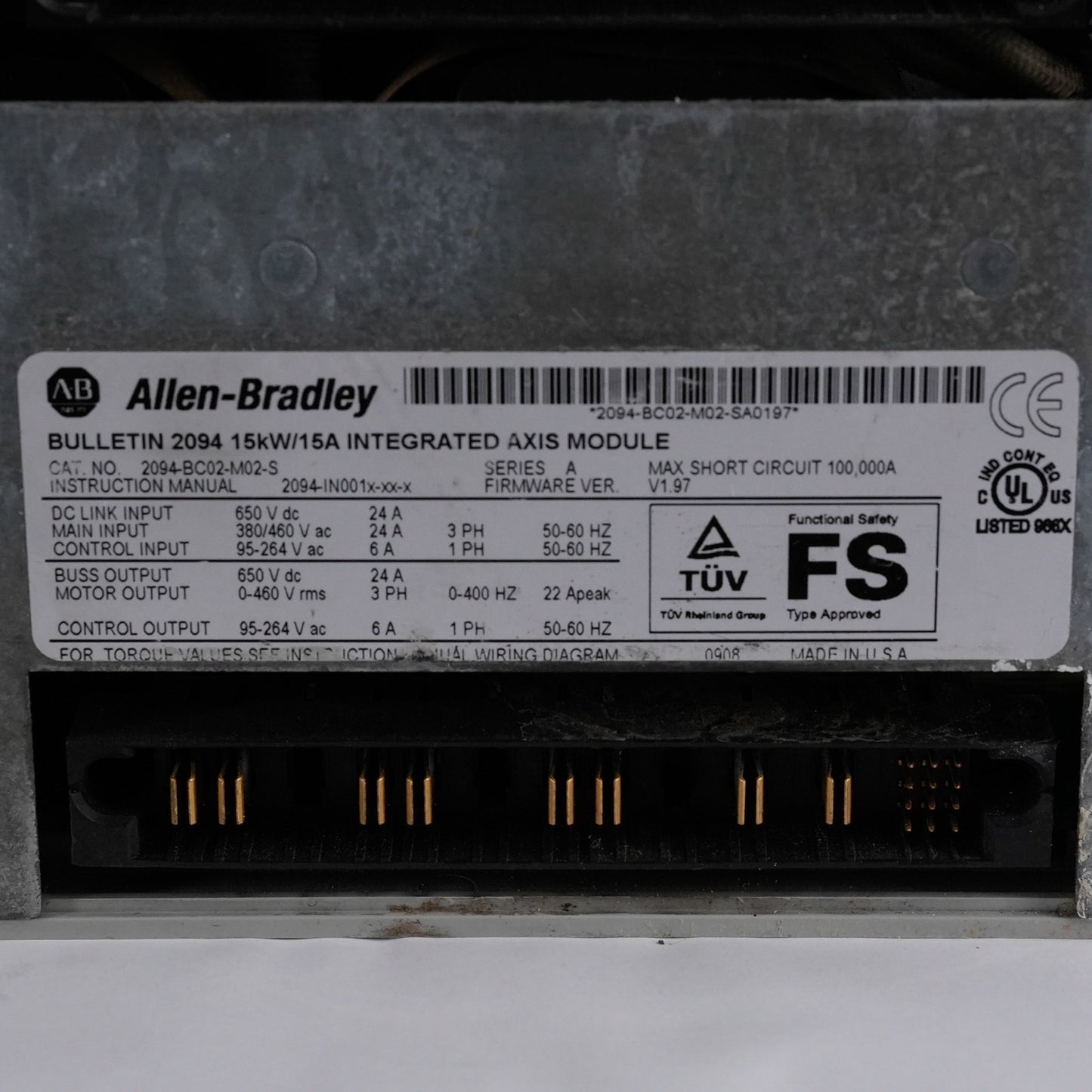 Allen Bradley 2094-BC02-M02-S /A Integrated Axis Module 2094BC02M02S
