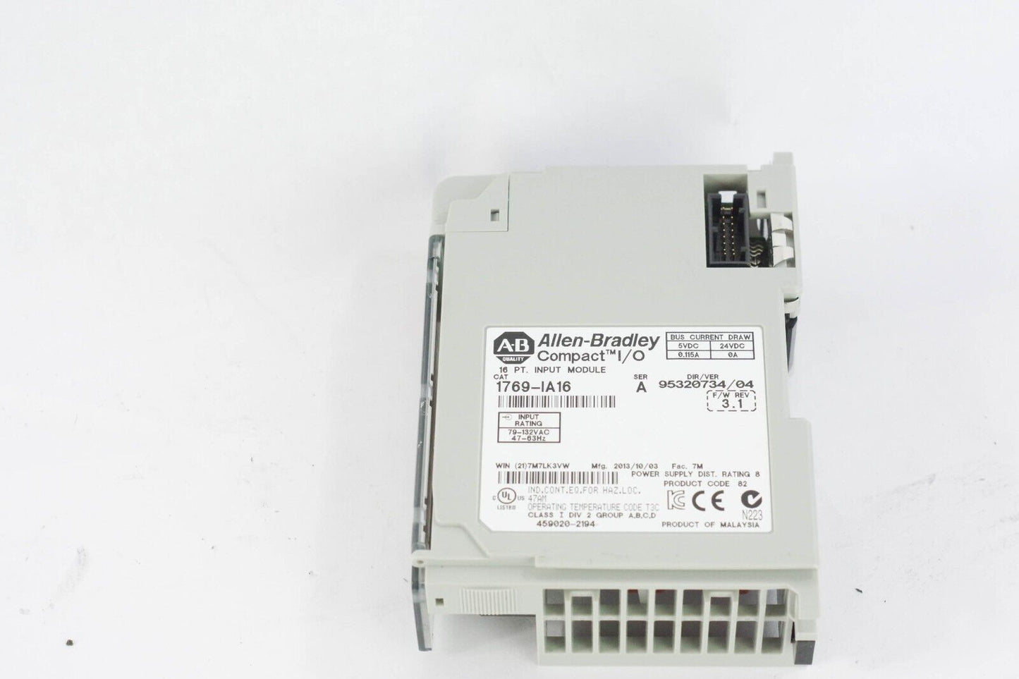 Allen Bradley 1769-IA16 CompactLogix 16pt Input Module SER A