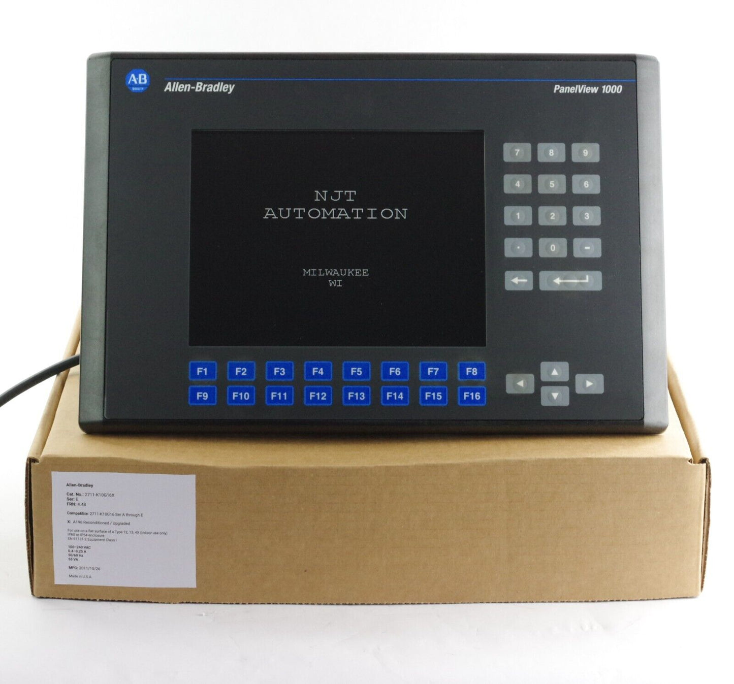 Allen Bradley 2711-K10G16 / 2711-K10G16X Ser E FRN 4.48 Panelview 1000 - Refurb