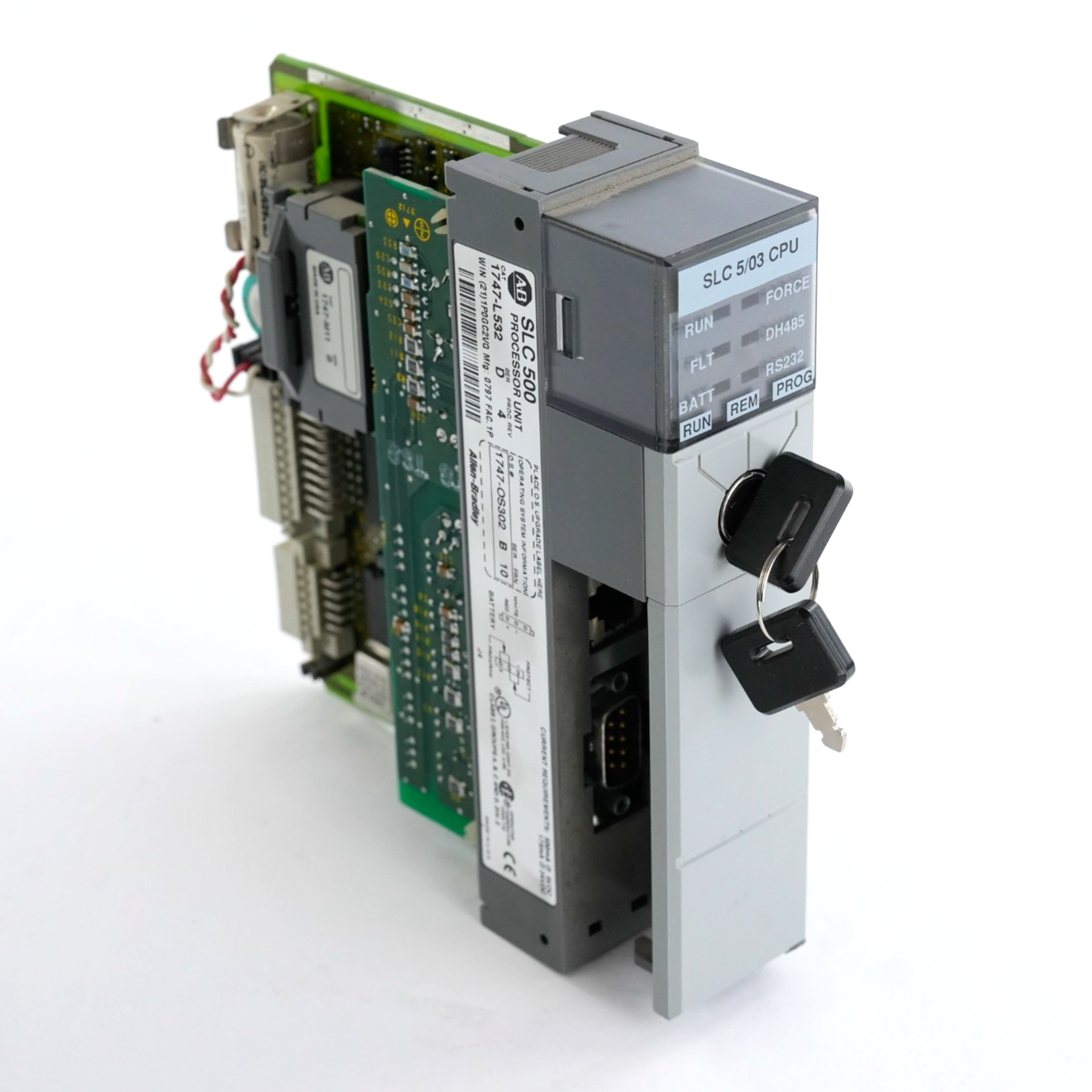 Allen Bradley 1747-L532 /D Proc Rev. 4 SLC500 Processor Unit + 1747-M11 /B