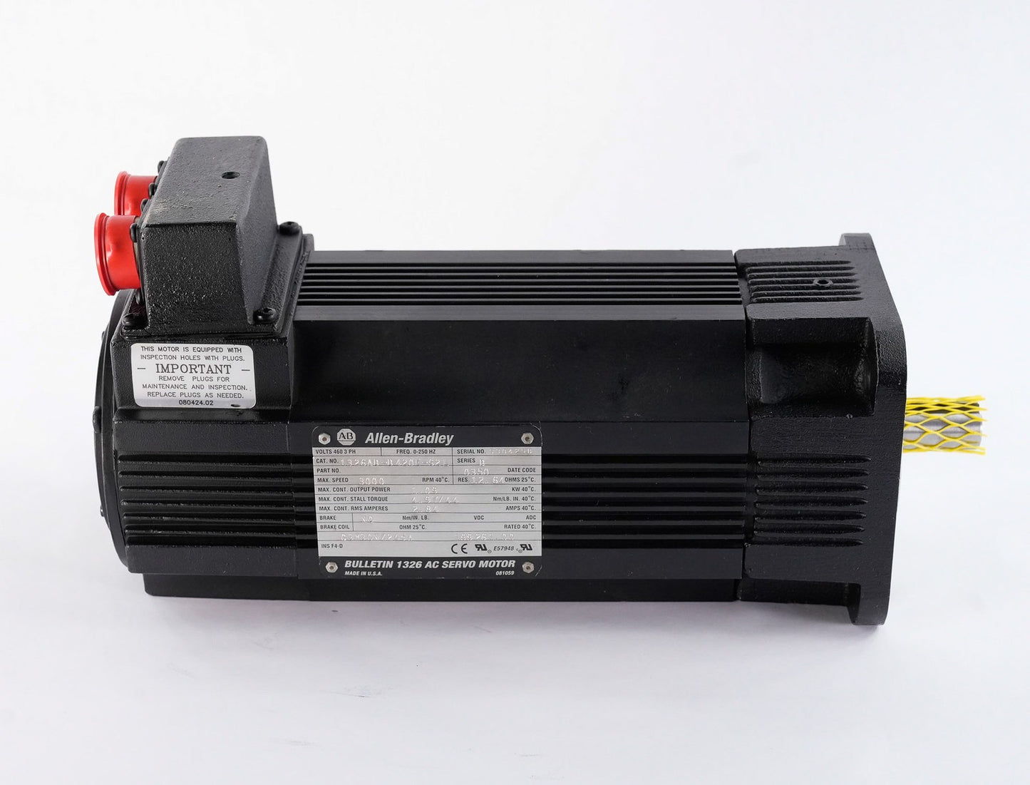 Allen Bradley 1326AB-B420E-S2L /B AC Servo Motor 3000RPM 1326ABB420ES2L