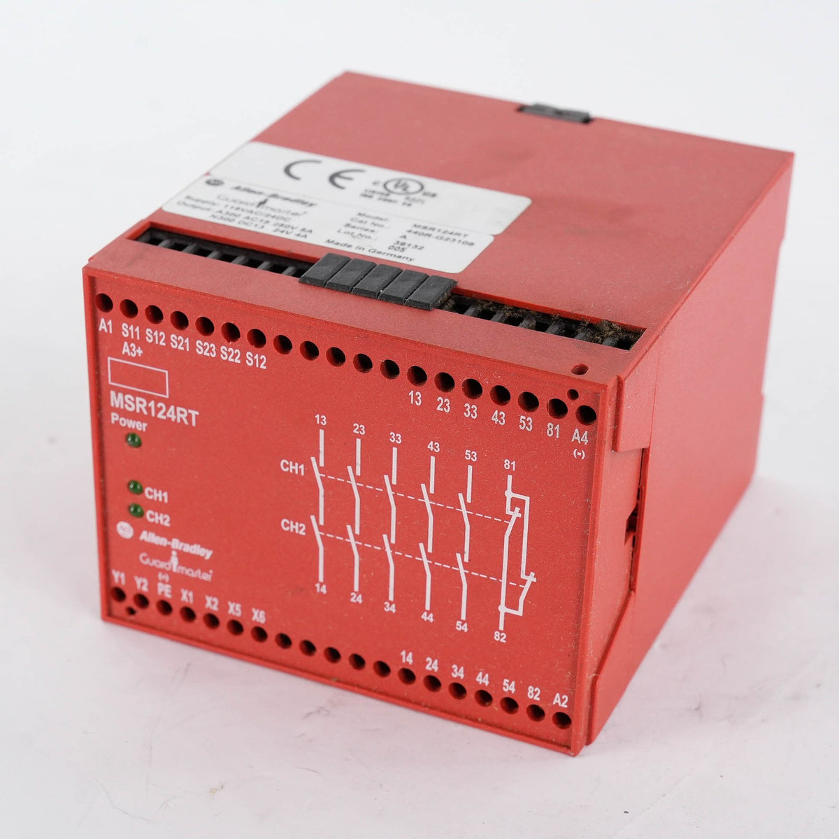 Allen Bradley 440R-G23108 Ser A Guardmaster Safety Relay MSR124RT 24V AC/DC