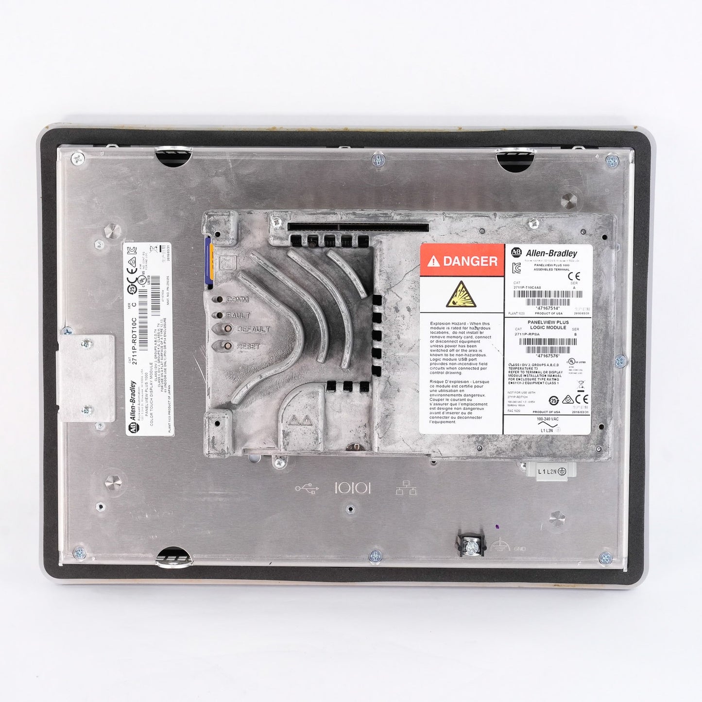 Allen Bradley 2711P-T10C4A8 /A PanelView Plus 1000 Terminal + RP8A/B Logic