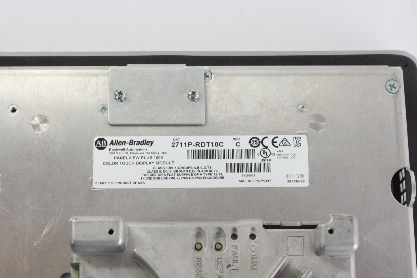 Allen Bradley 2711P-T10C4A8 /A PanelView Plus 1000 2711p-RP8A B + 2711p-RDT10C C