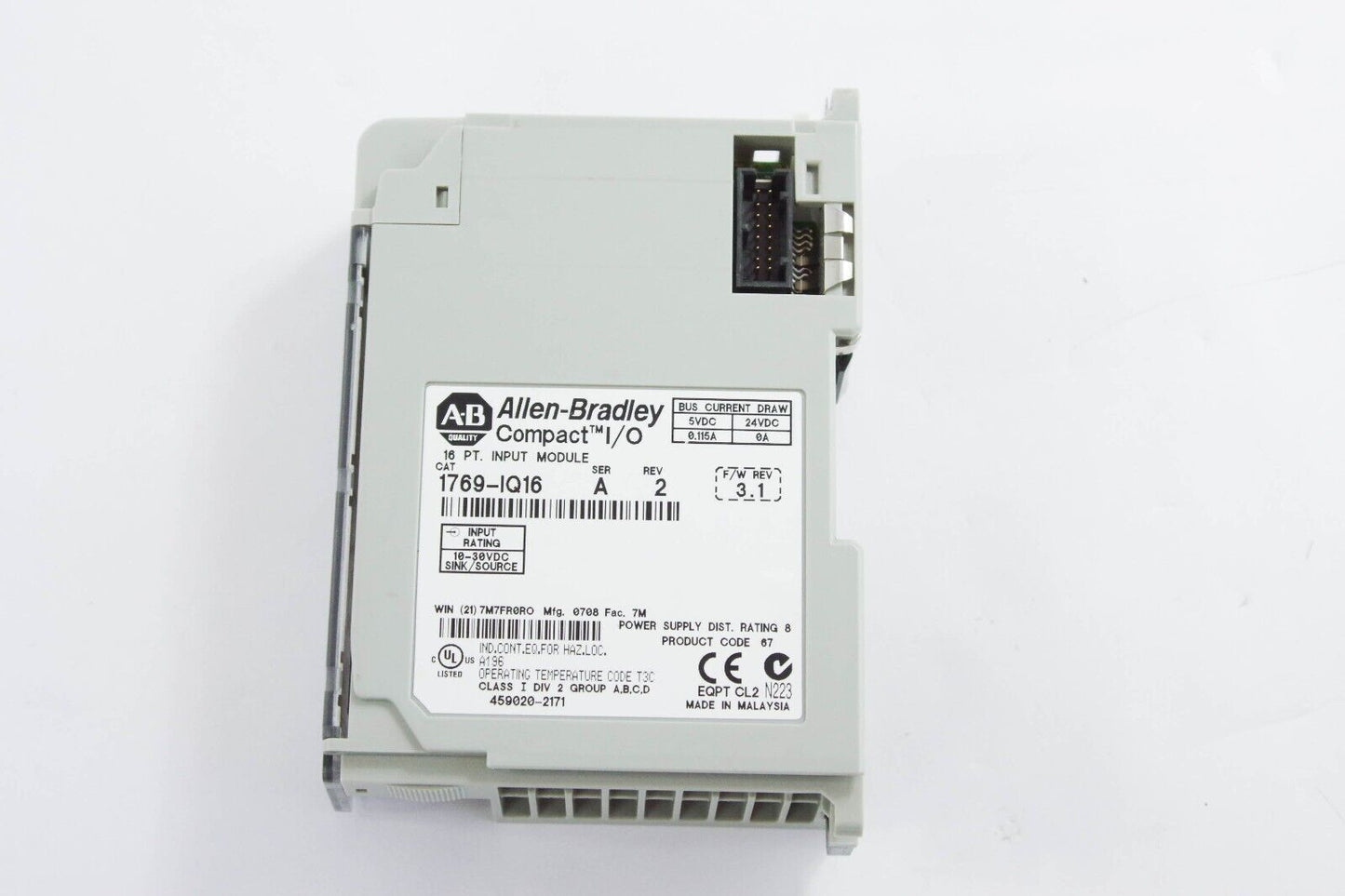 ALLEN BRADLEY 1769-IQ16 / 1769IQ16 Ser A Compact I/O 16 Pt. Input Module