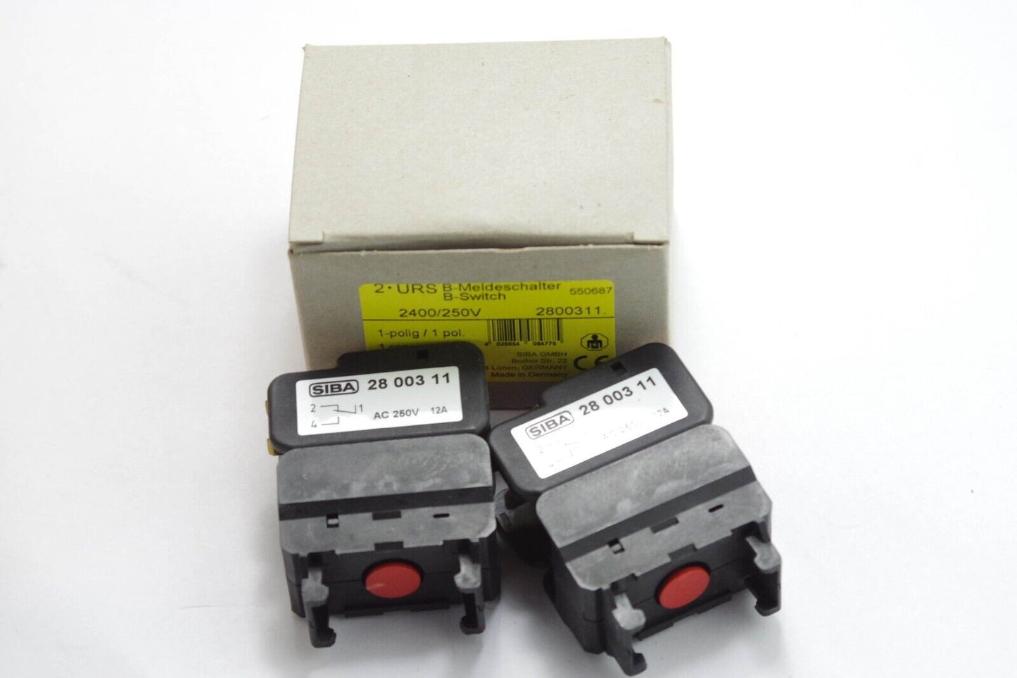 2x Siba 2800311 B-Switch 2400/240V 12A 550687 / 28 003 11