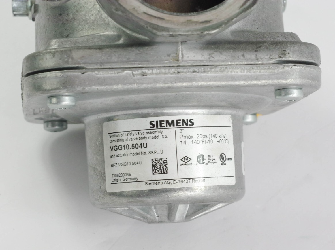 Siemens VGG10.504U Safety Shut-Off Valve - For Parts