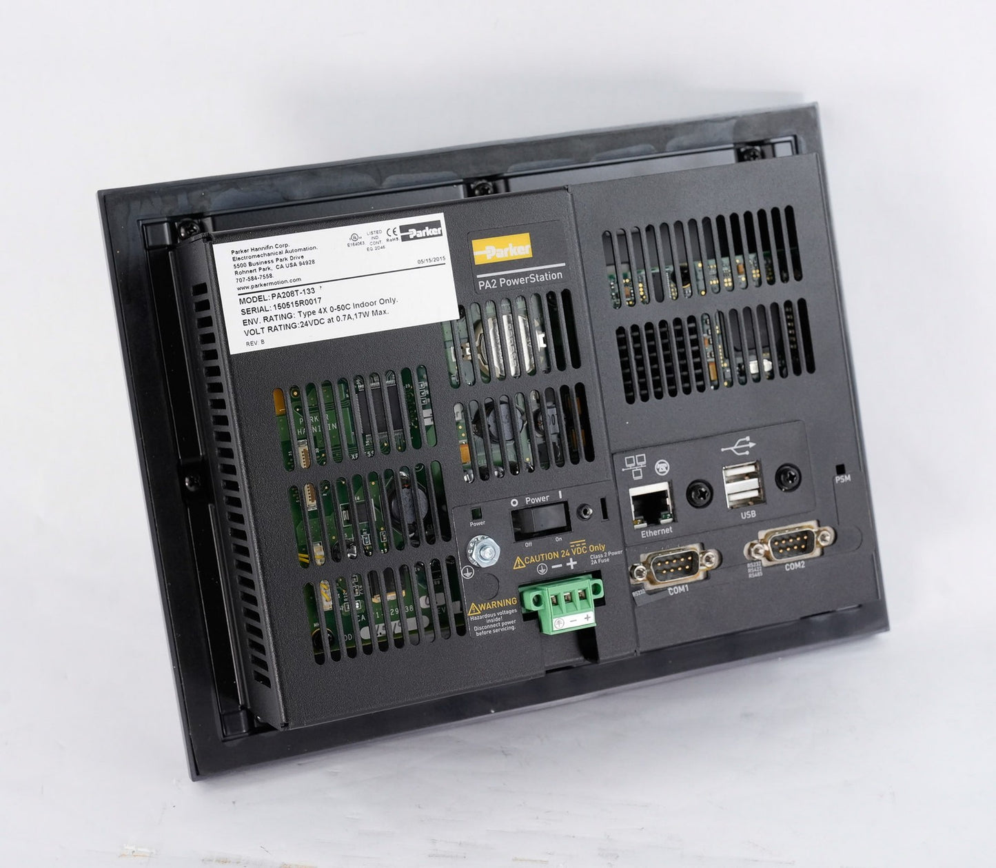 Parker Hannifin PA208T-133 PowerStation 8" Touchscreen HMI Display PA208T133