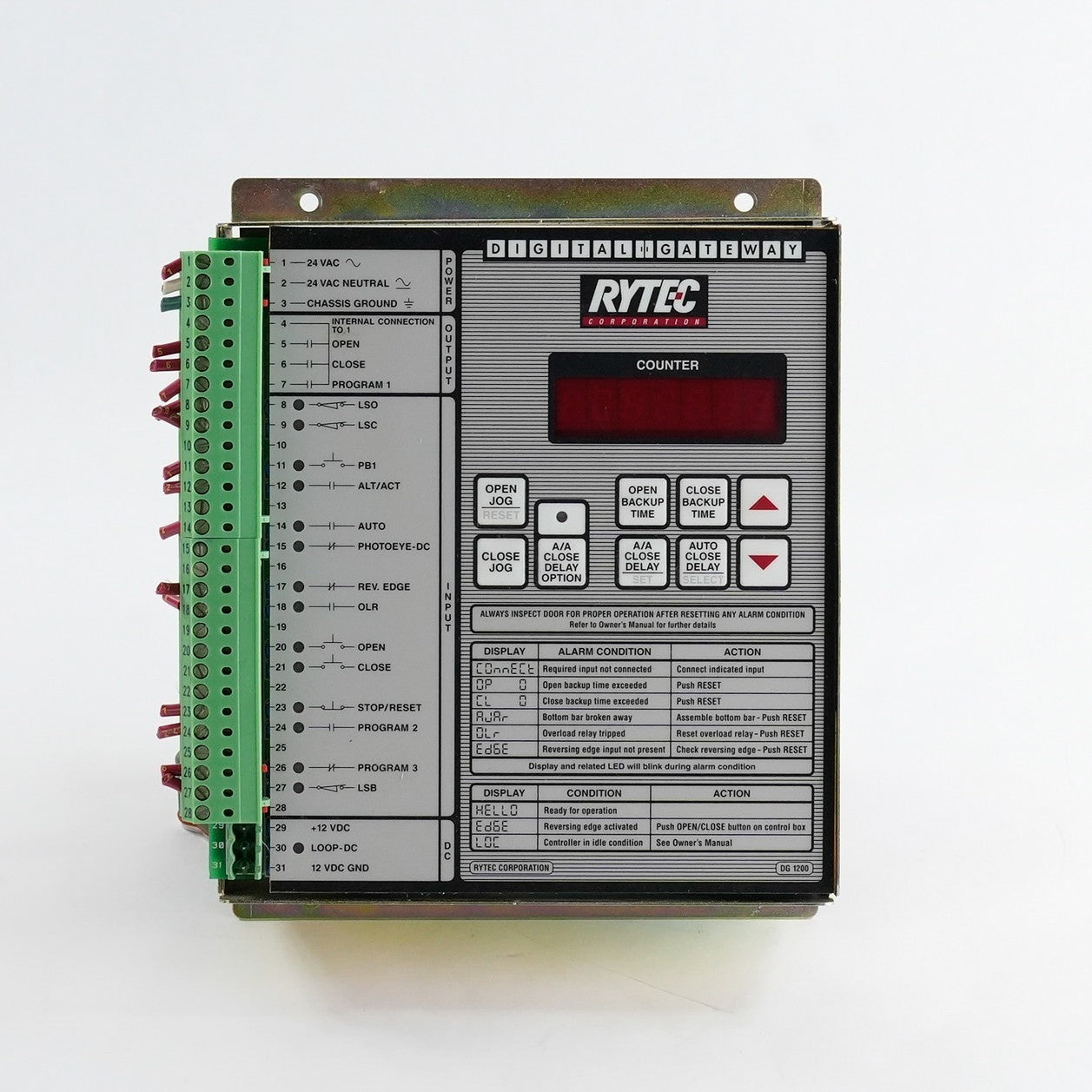 Rytec Digital Gateway DG1200 Door Logic Controller DG-1200 24VAC 28793 -043