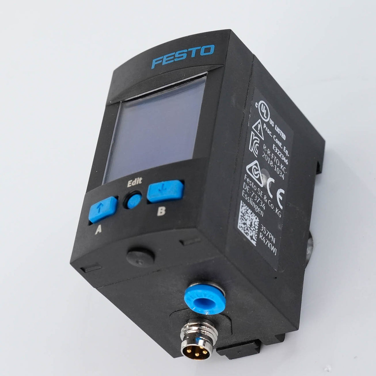 Festo SPAU-P10R-H-Q4D-L-PNLK-PNVBA-M8D Pressure Sensor IO-Link 0 to 10 bar M8 4