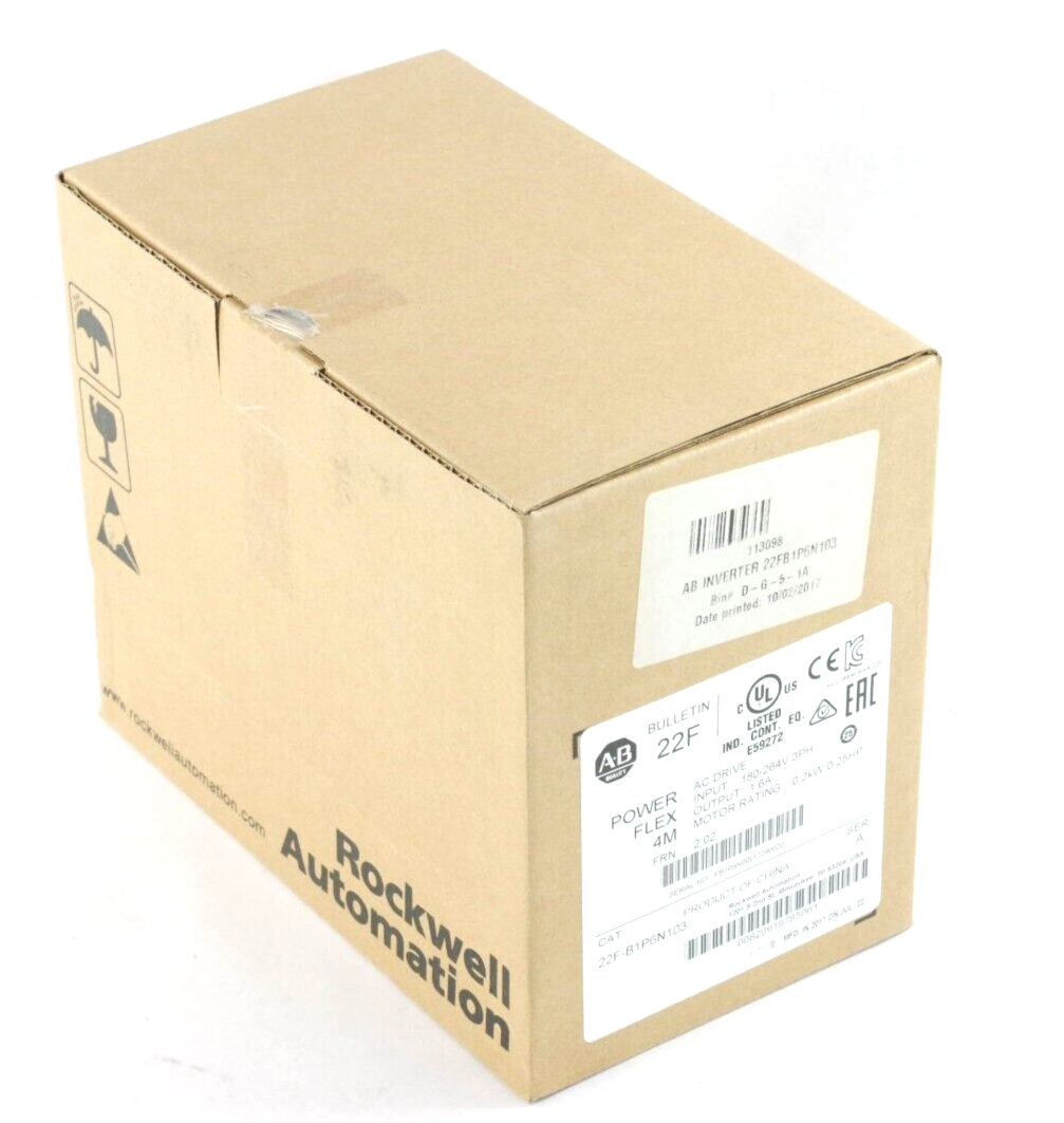 Allen Bradley 22F-B1P6N103 Ser A Powerflex 4m AC Drive .25hp - Sealed Surplus