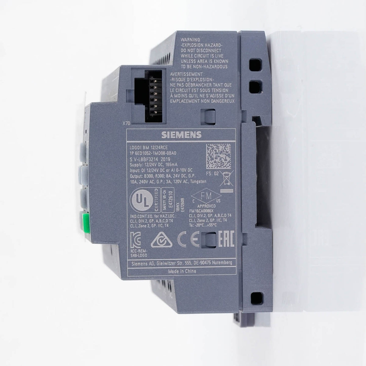 Siemens LOGO! 12/24RCE PLC Logic Module 6ED1052-1MD08-0BA1 12/24VDC 8DI 4DO Rela