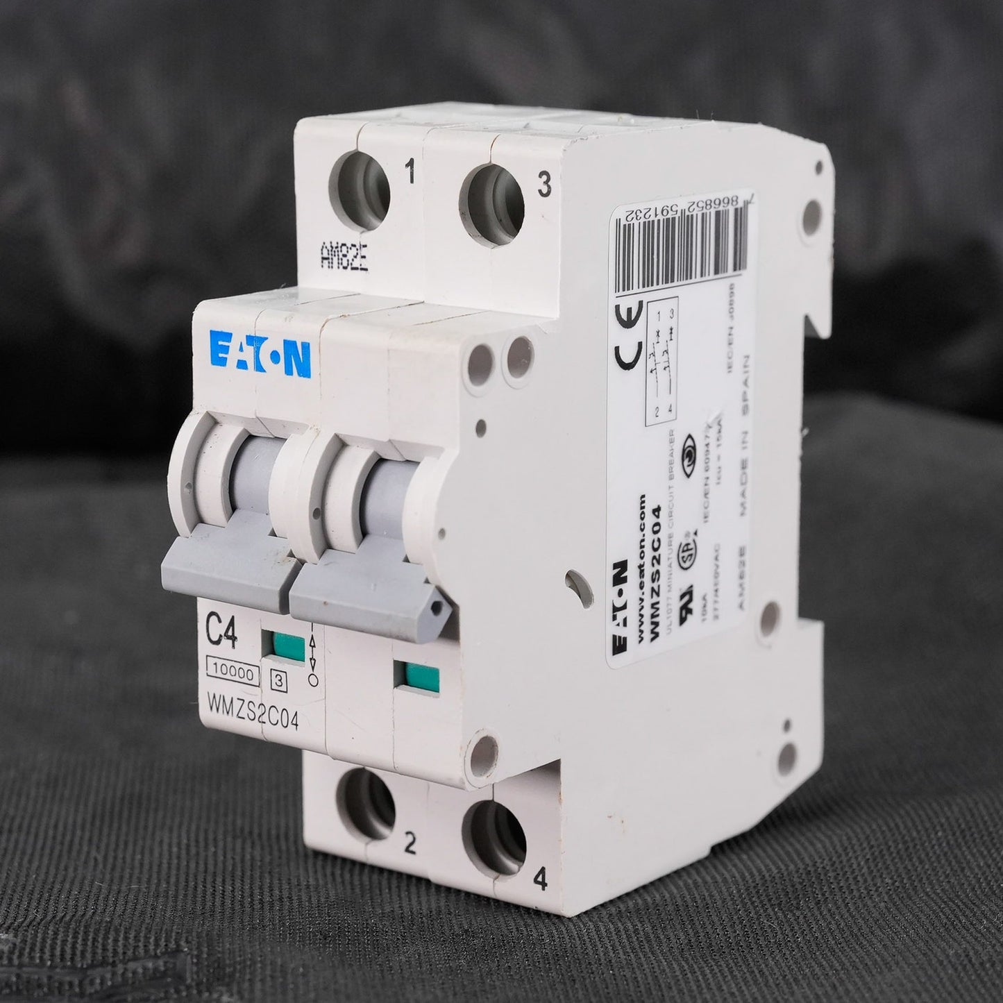 EATON WMZS2C04 Miniature 2-Pole Circuit Breaker 4A 277/480VAC