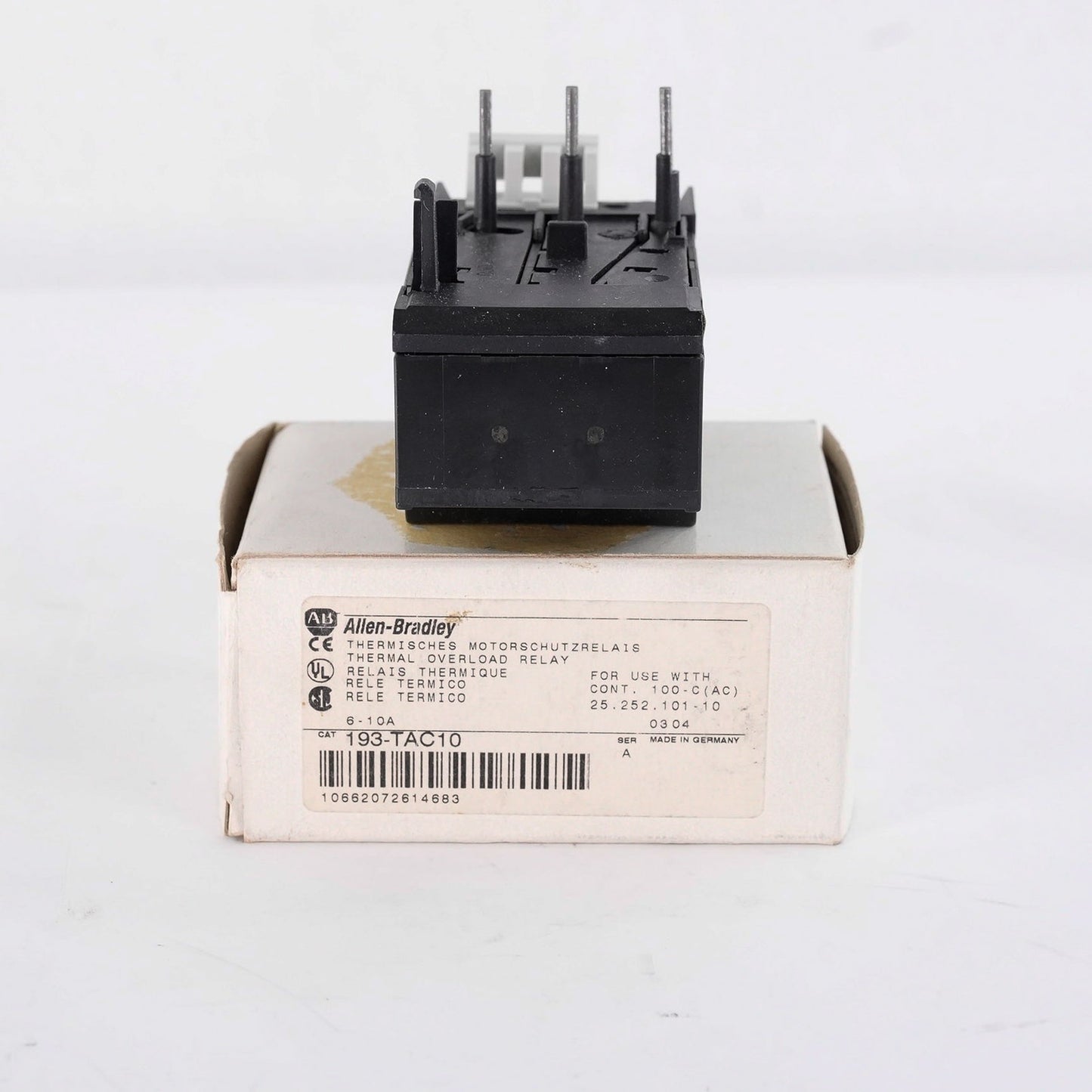 Allen Bradley 193-TAC10 /A Bimetallic Overload Relay 193TAC10 - Open Box