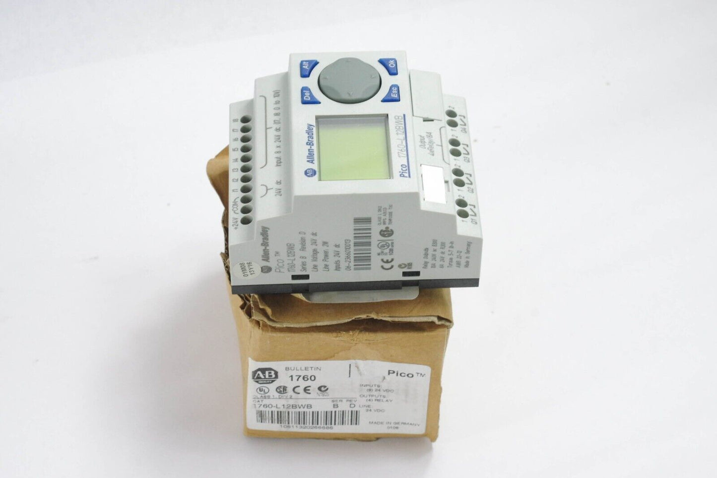 Allen Bradley 1760-L12BWB /B Pico Controller Module Ser B Rev D - Open Box