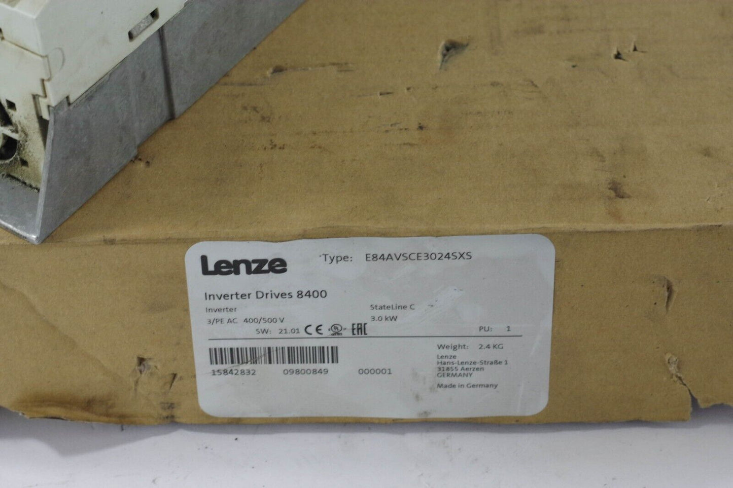 Lenze 8400 Stateline C Lenze 8400 Stateline E84AVSCE2224SX0 - For Parts Repair