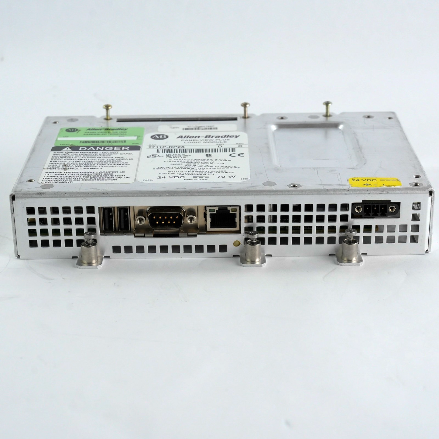 Allen Bradley 2711P-RP2X Ser D Rev C Panelview Plus Logic Module 2711PRP2X