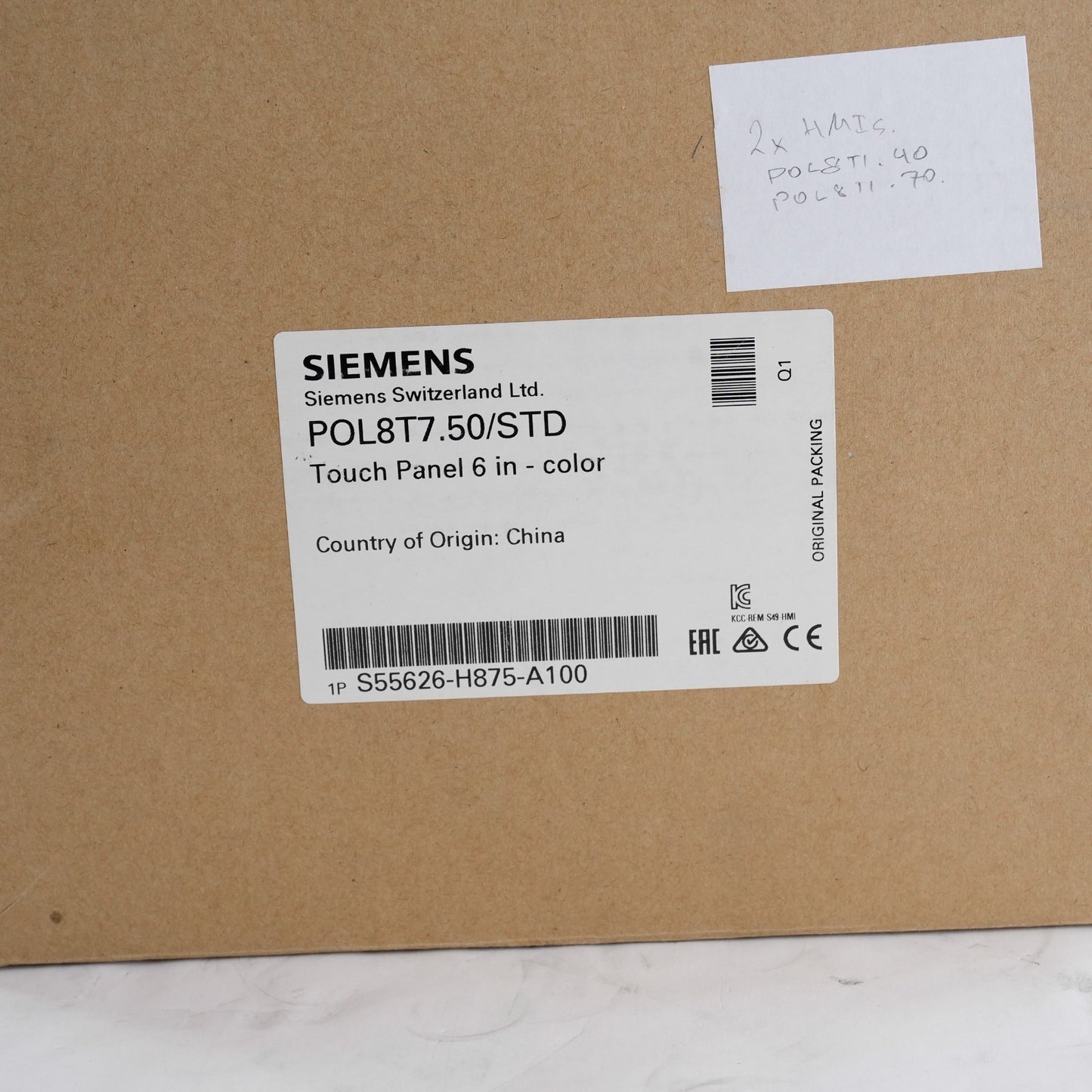 Siemens POL8T1.70/STD Touch Panel S55626-H817-A100 - Open Box
