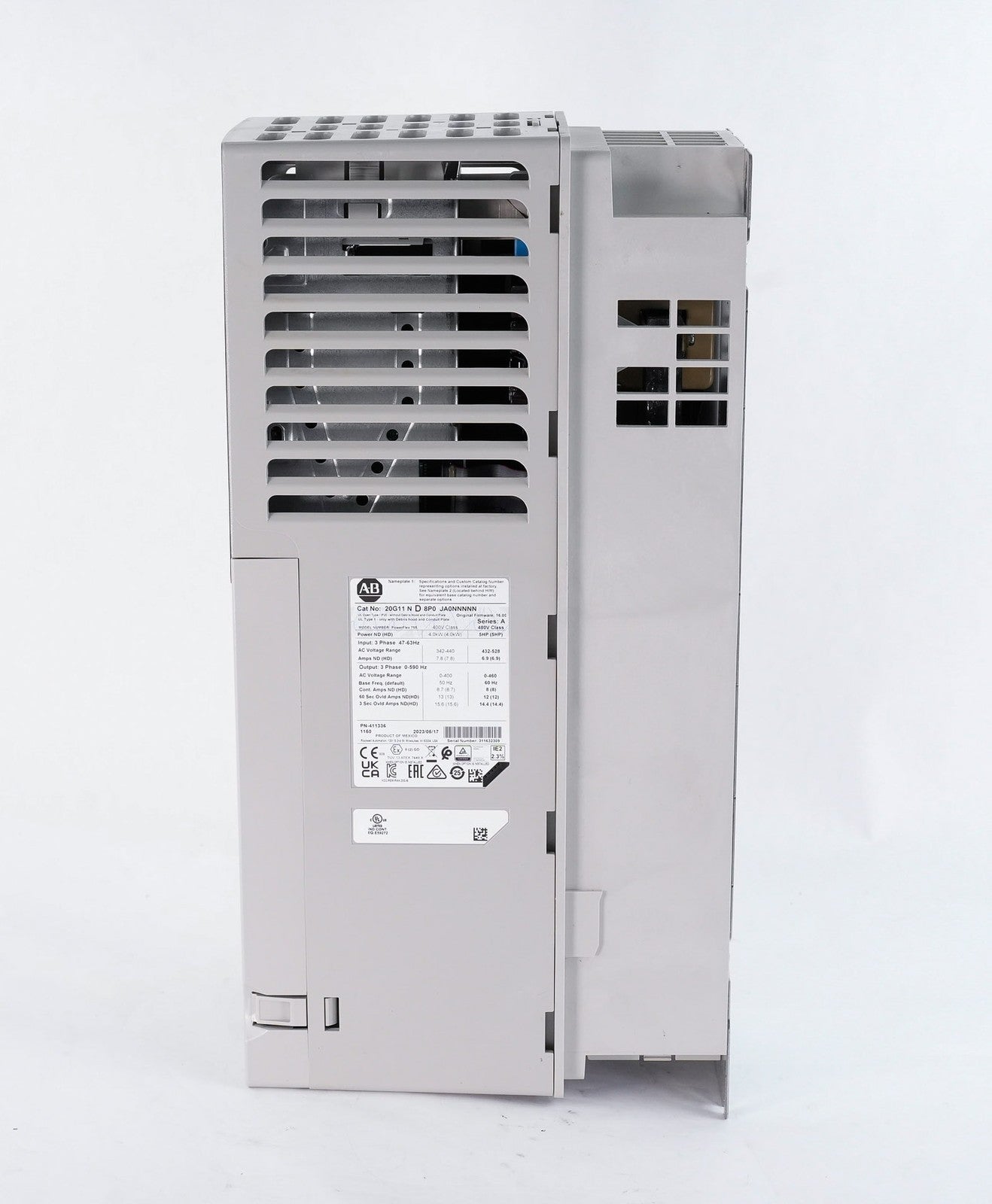 Allen Bradley 20G11ND8P0JA0NNNNN /A PowerFlex 755 AC Drive 480V 5HP - Open Box