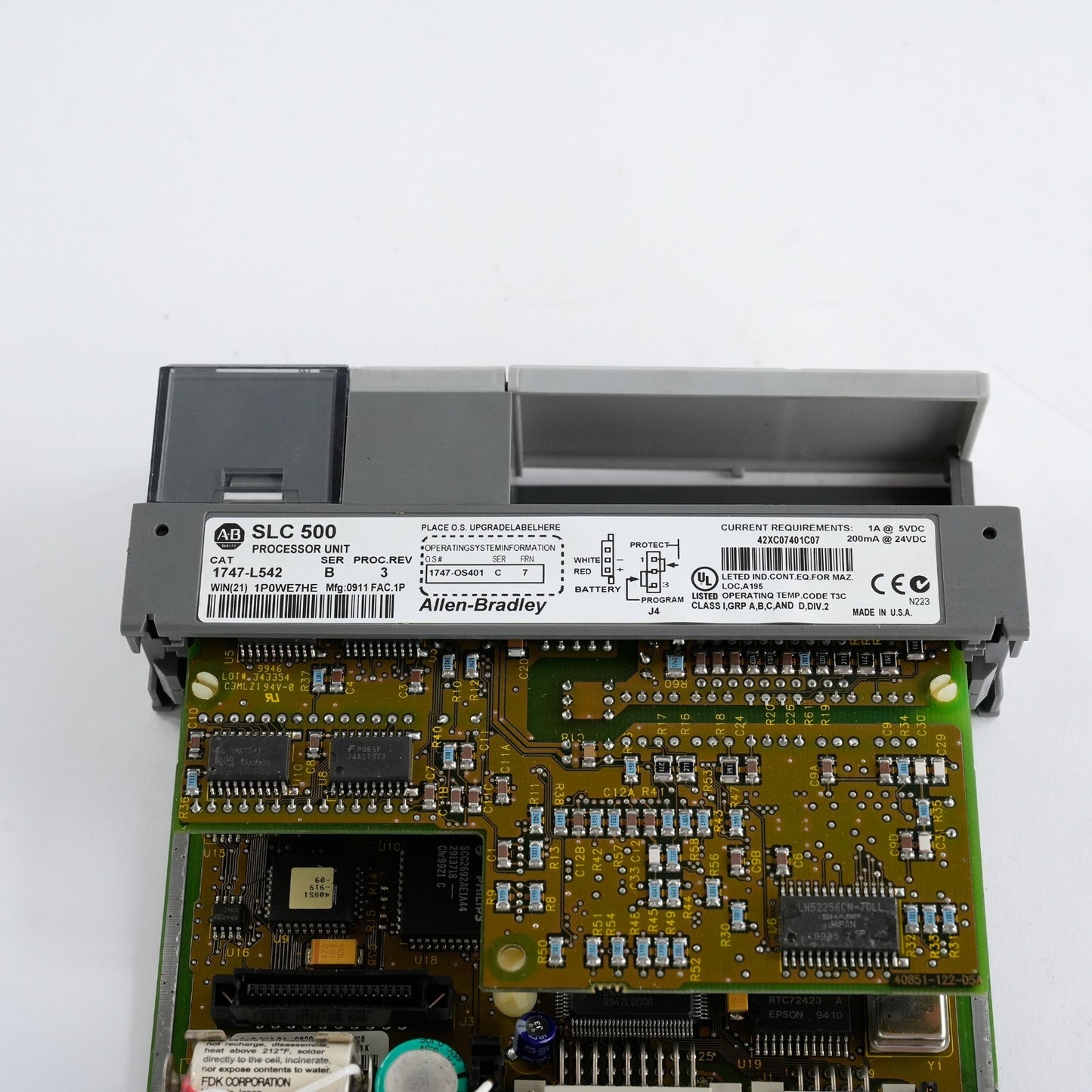 Allen Bradley 1747-L542 /B Proc Rev 3 Processor Unit SLC500 1747L542