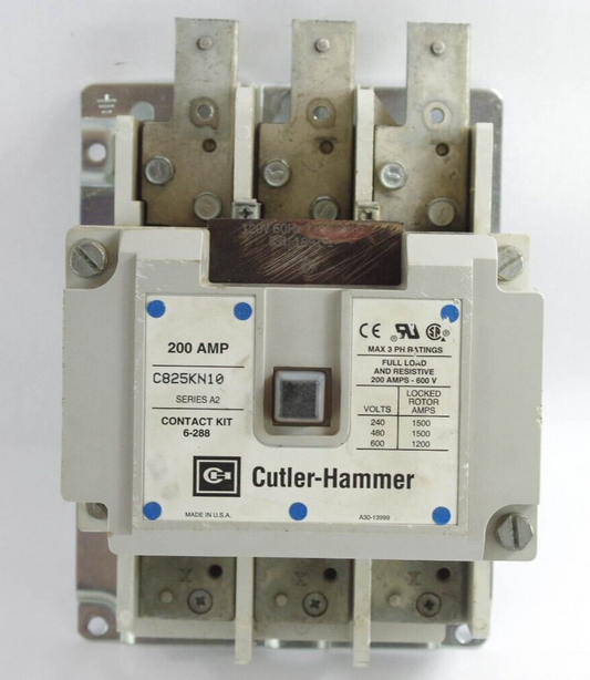 Cutler Hammer C825KN10 Contactor Contact Kit 6-288 Series A2 200Amp 600V