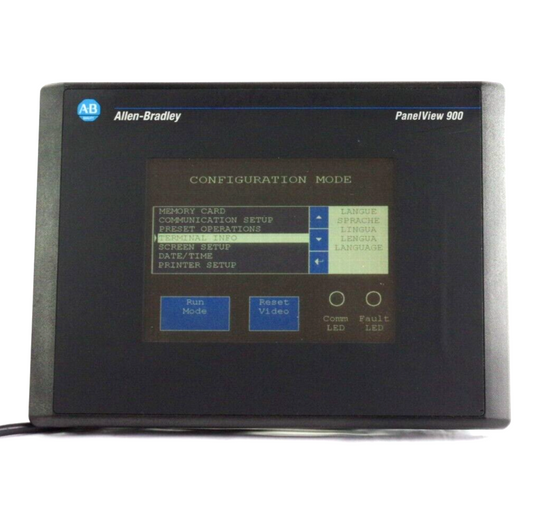 Allen Bradley 2711-T9C3 Ser C Rev C FRN 4.22 PanelView 900 Color Terminal