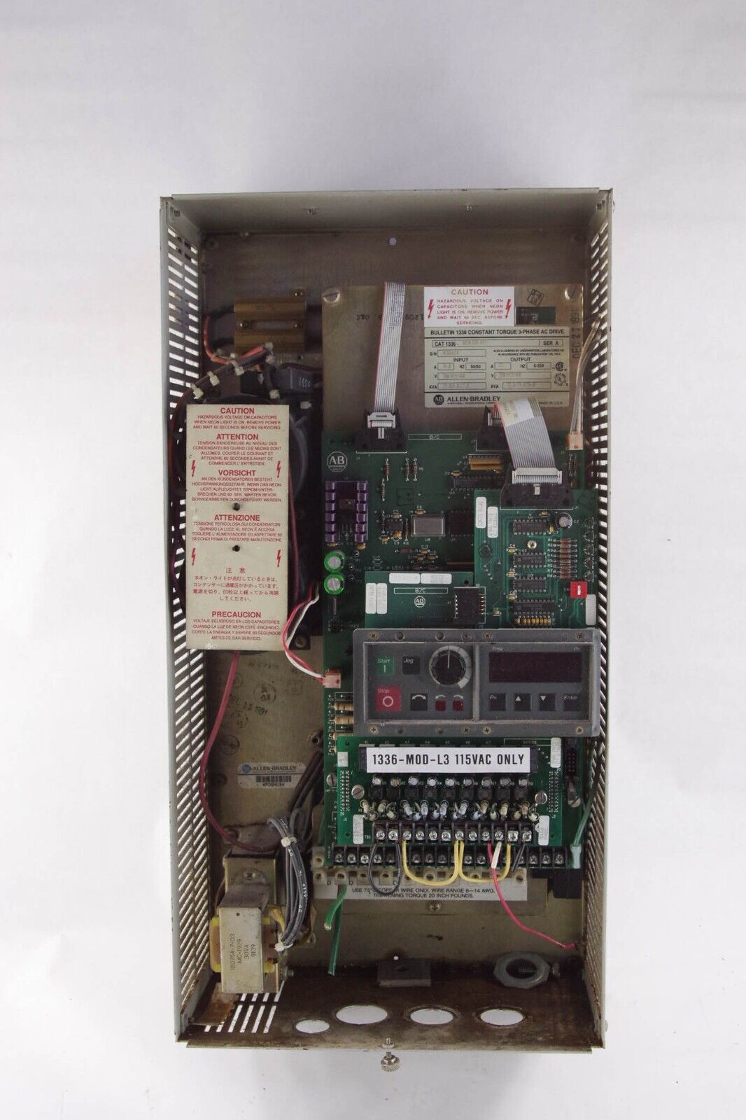 Allen Bradley 1336-B020-EAE-FA2 SER A - For parts or repair