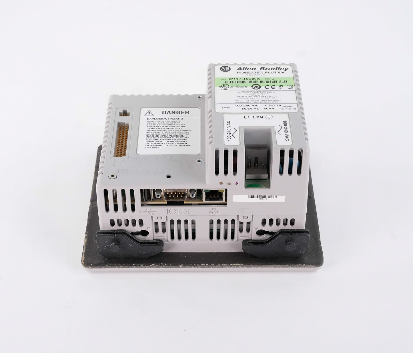 Allen Bradley 2711P-T6C20A /D PanelView Plus 600 HMI 120VAC