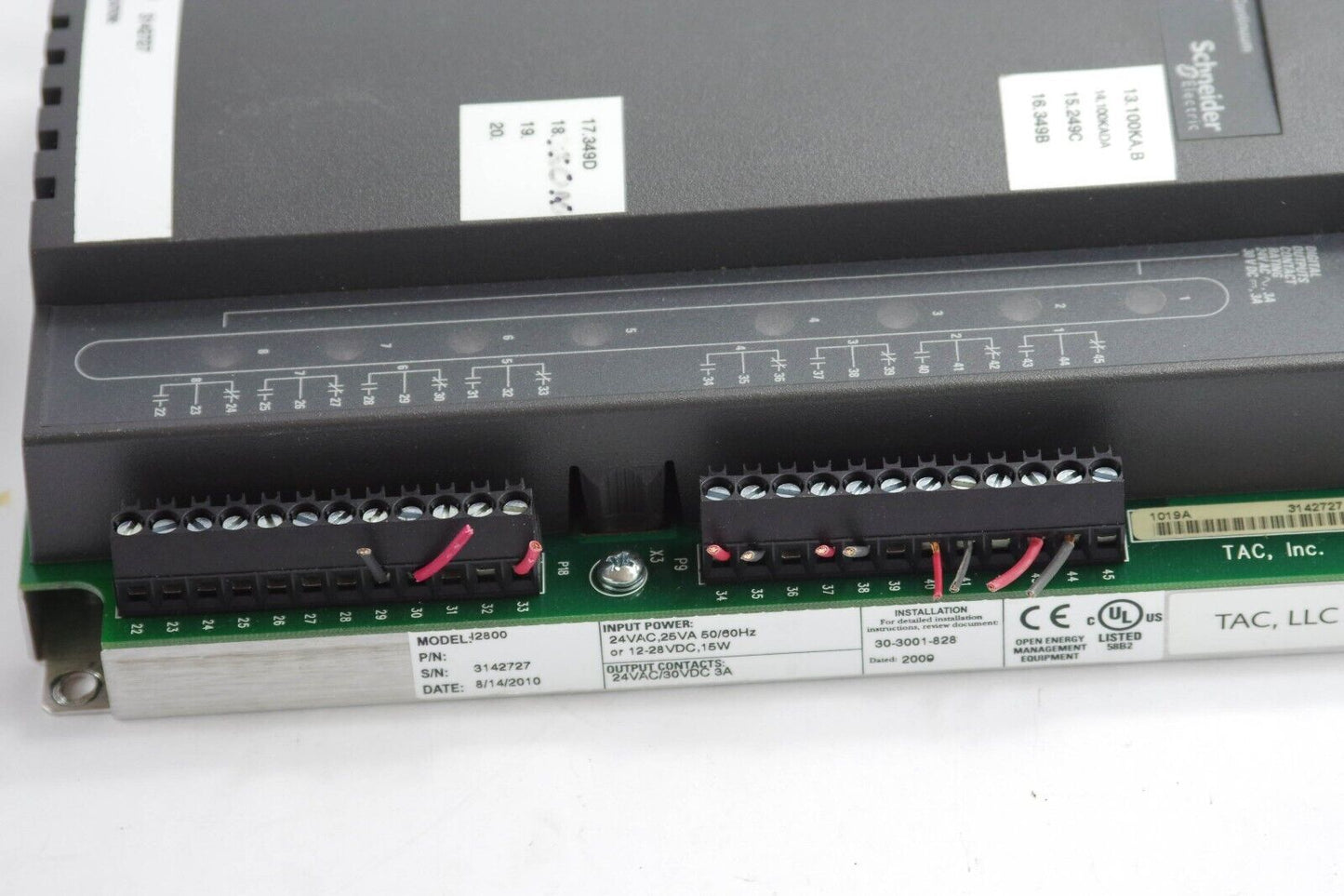 Schneider Electric Andover Continuum i2800 Infinet System Controller 124VAC 25VA