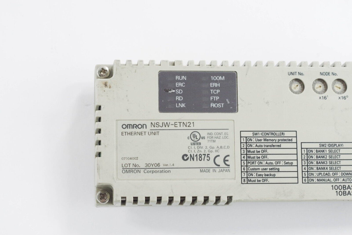 Omron NSJW-ETN21 NSJWETN21 Ethernet Unit