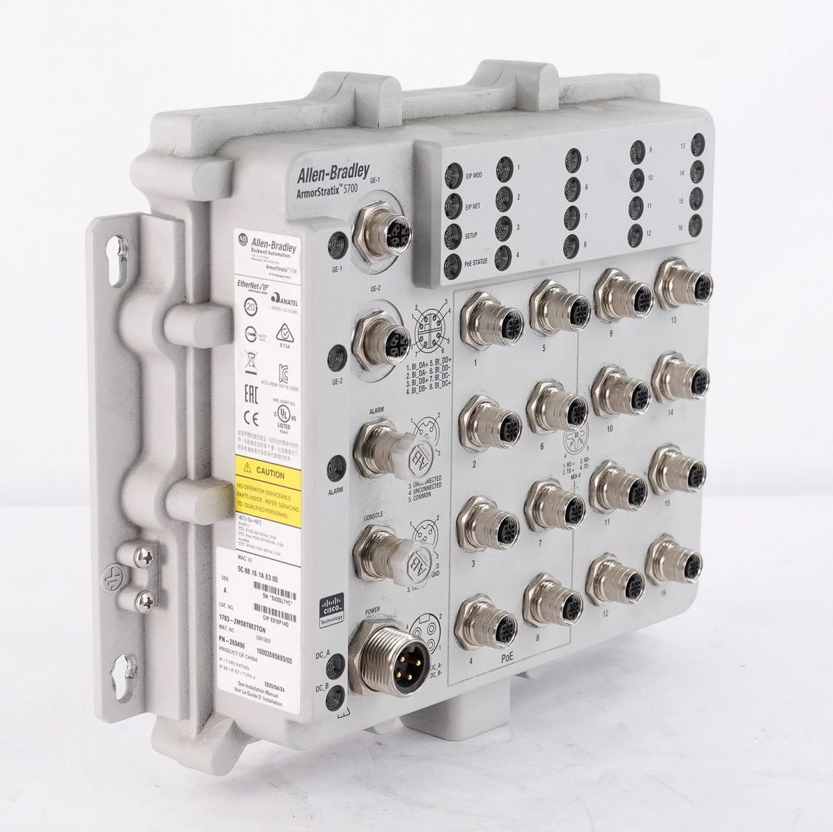 Allen Bradley 1783-ZMS8T8E2TGN /A Stratix 5400 Managed Switch 18 Port