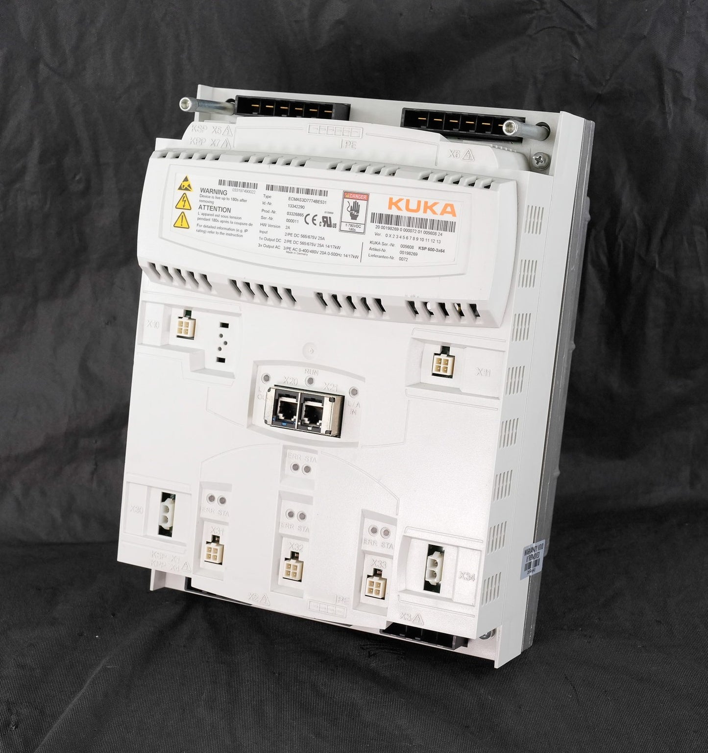 Kuka KSP 600-3x64 ECMAS3D7774BE531 Servo Drive 480V 17kW KSP6003x64 + Warranty